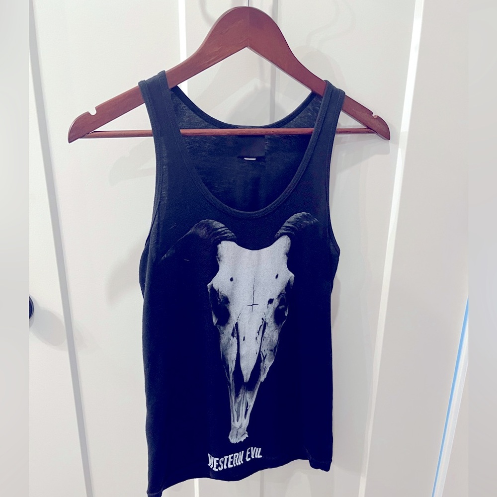 Western Evil ram skull tank